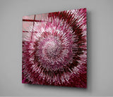 Red Spiral Glass Wall Art | Insigne Art Design