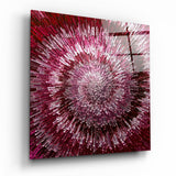 Red Spiral Glass Wall Art | Insigne Art Design