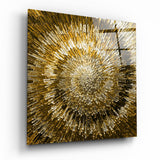 Yellow Spiral Glass Wall Art | Insigne Art Design