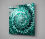 Green Spiral Glass Wall Art | Insigne Art Design