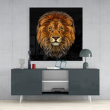 Lion Glass Wall Art | Insigne Art Design