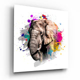 Elephant Glass Wall Art | Insigne Art Design