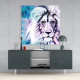 Lion Glass Wall Art | Insigne Art Design