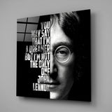 John Lennon  Glass Wall Art