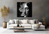 John Lennon  Glass Wall Art