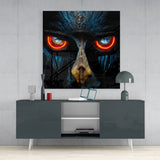 Anger in the Eyes Glass Wall Art  || Designers Collection