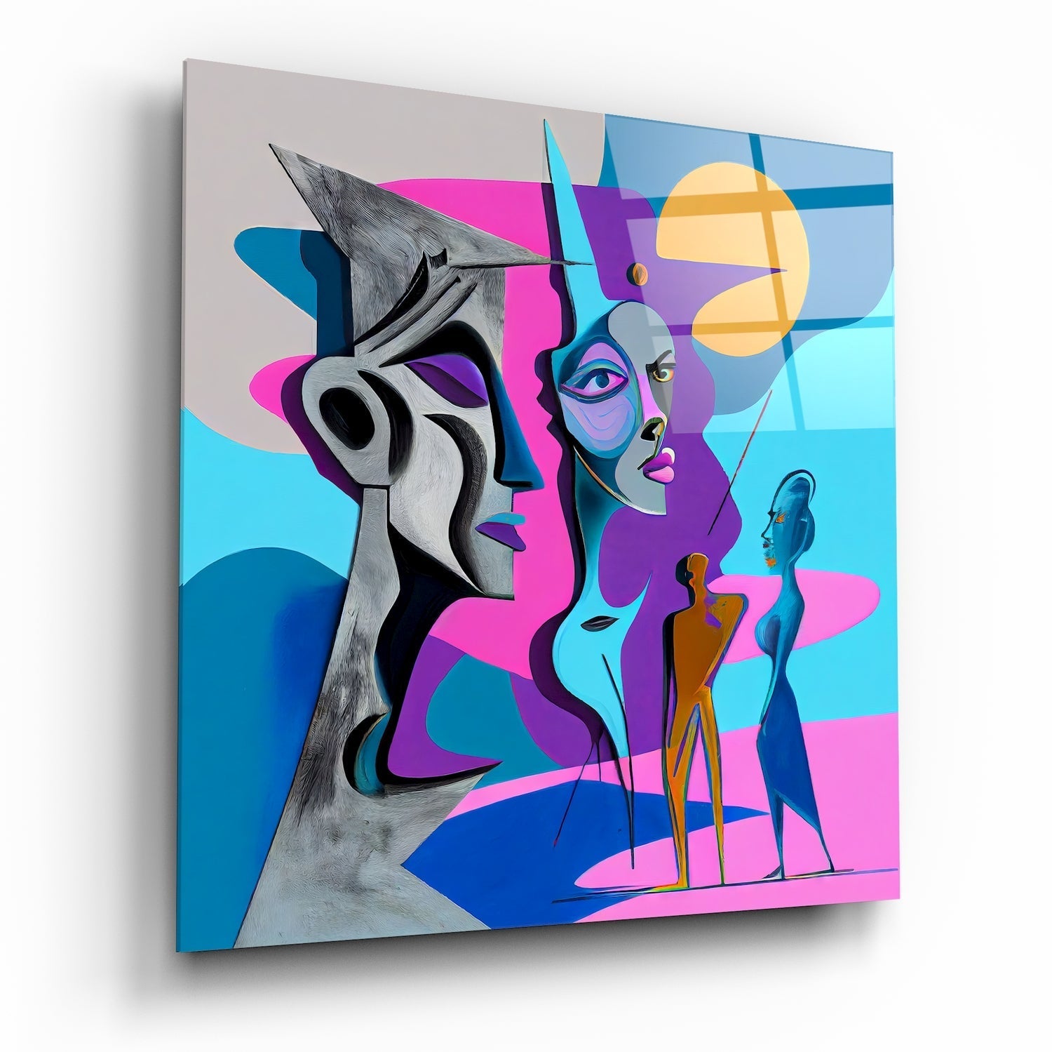 Picasso's Mind Glass Wall Art  || Designer Collection | Insigne Art Design