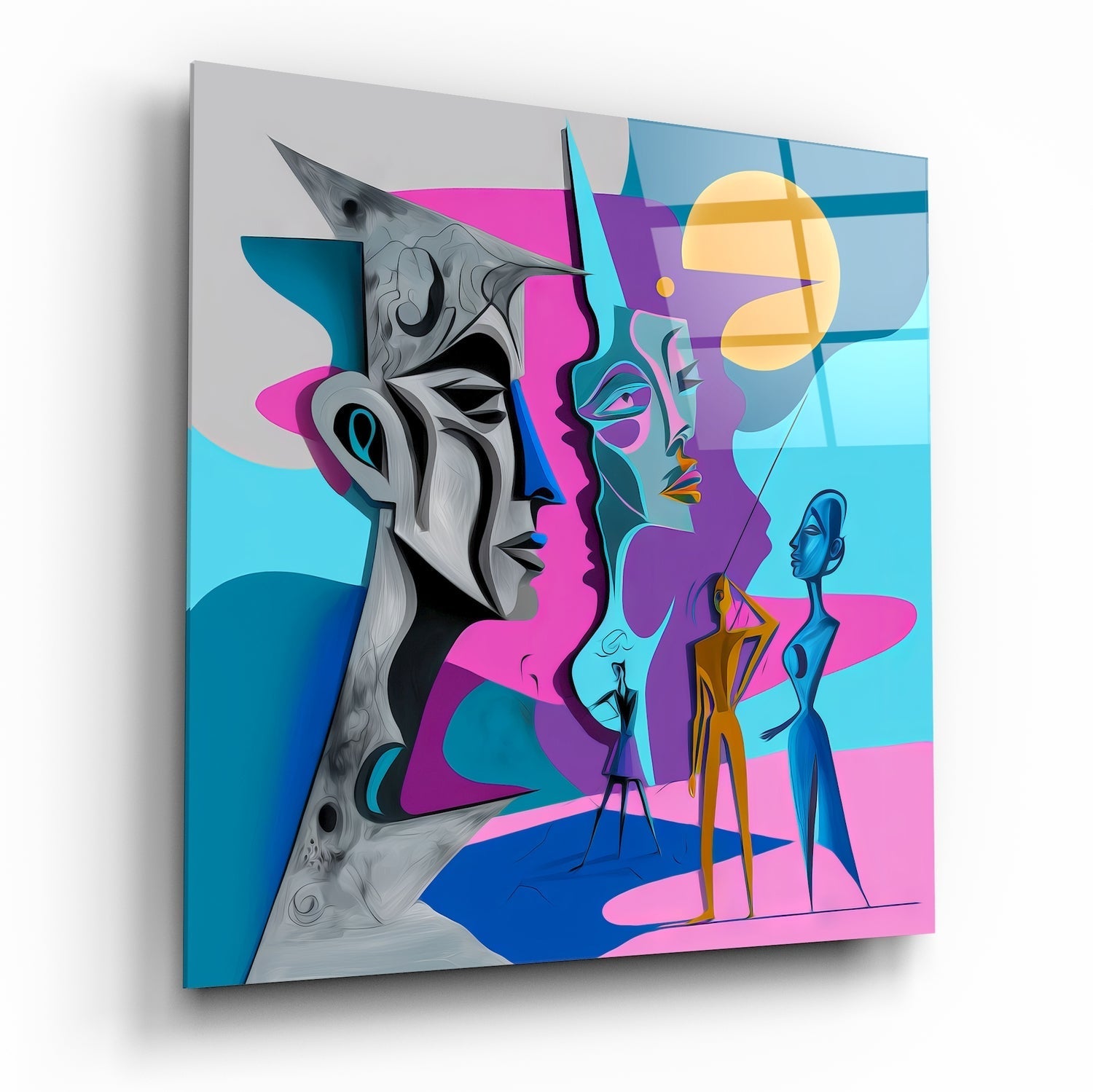 Picasso's Mind Glass Wall Art  || Designer Collection | Insigne Art Design