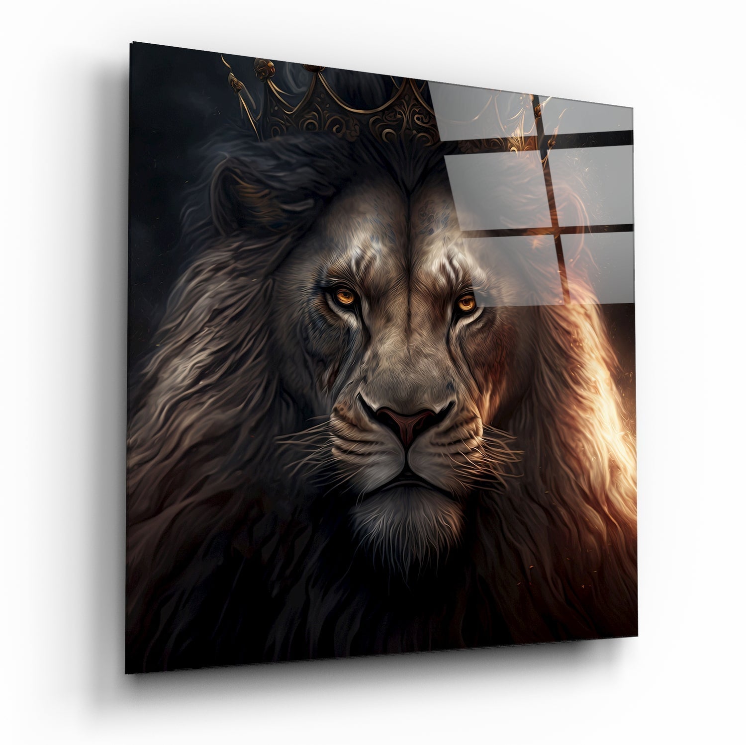 Lion King Glass Wall Art  || Designer Collection | Insigne Art Design