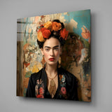 Frida Kahlo Glass Wall Art|| Designer Collection