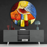 Abstract Flower Glass Wall Art