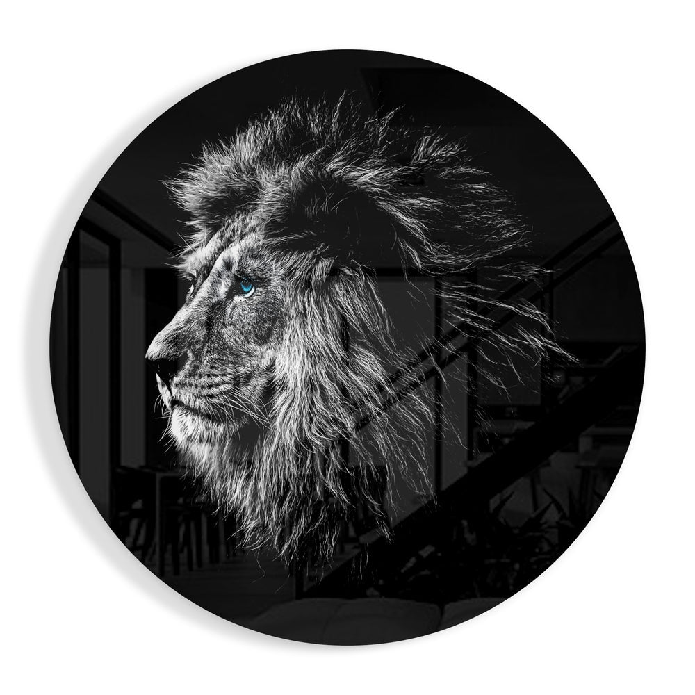 Lion Glass Wall Art