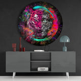 Mechanical Tiger Glass Wall Art