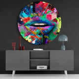 Colored Lip Glass Wall Art