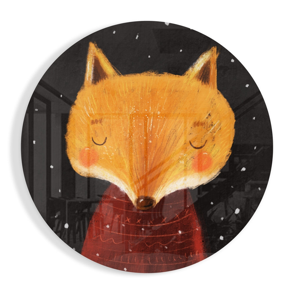 Fox Glass Wall Art