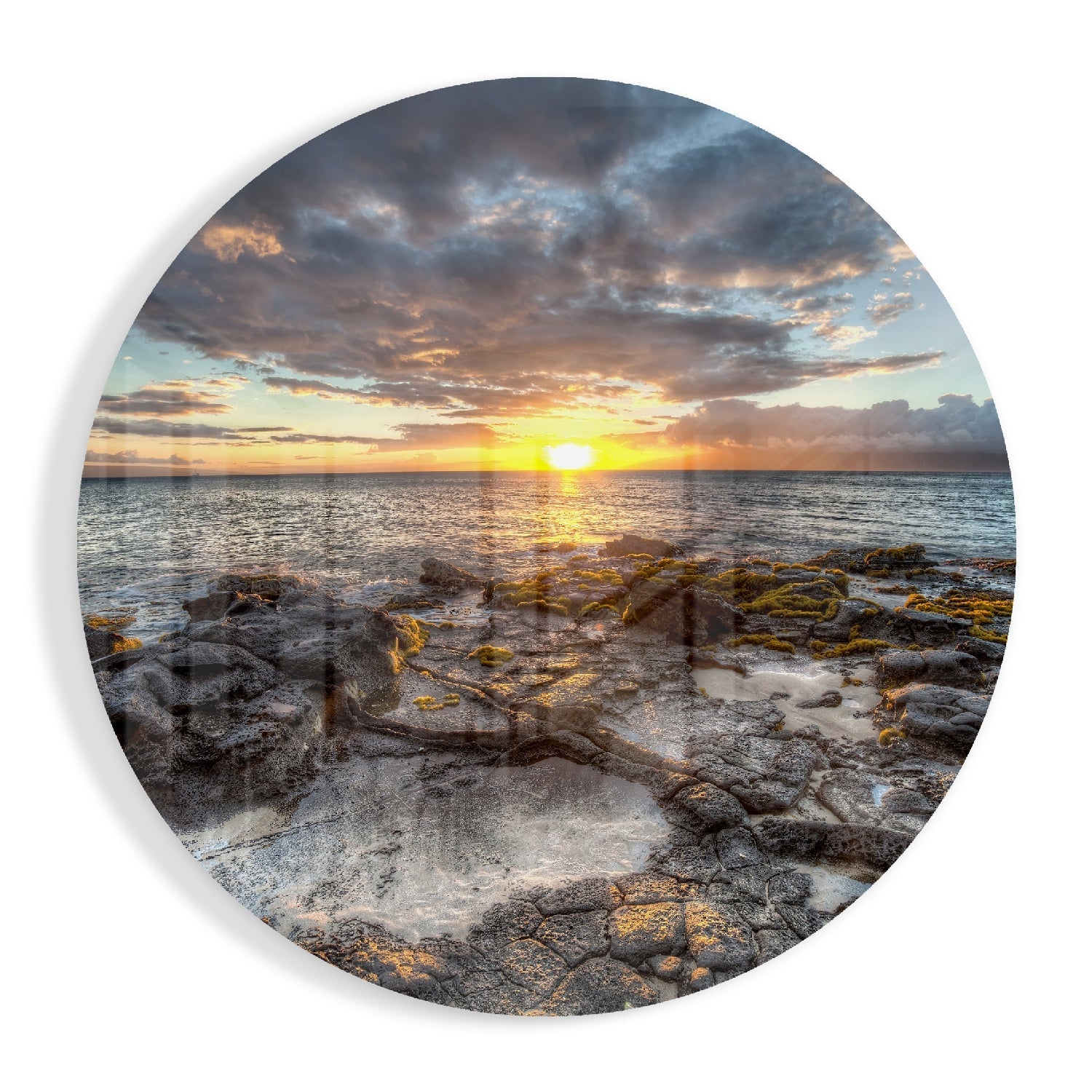 Sunrise Glass Wall Art