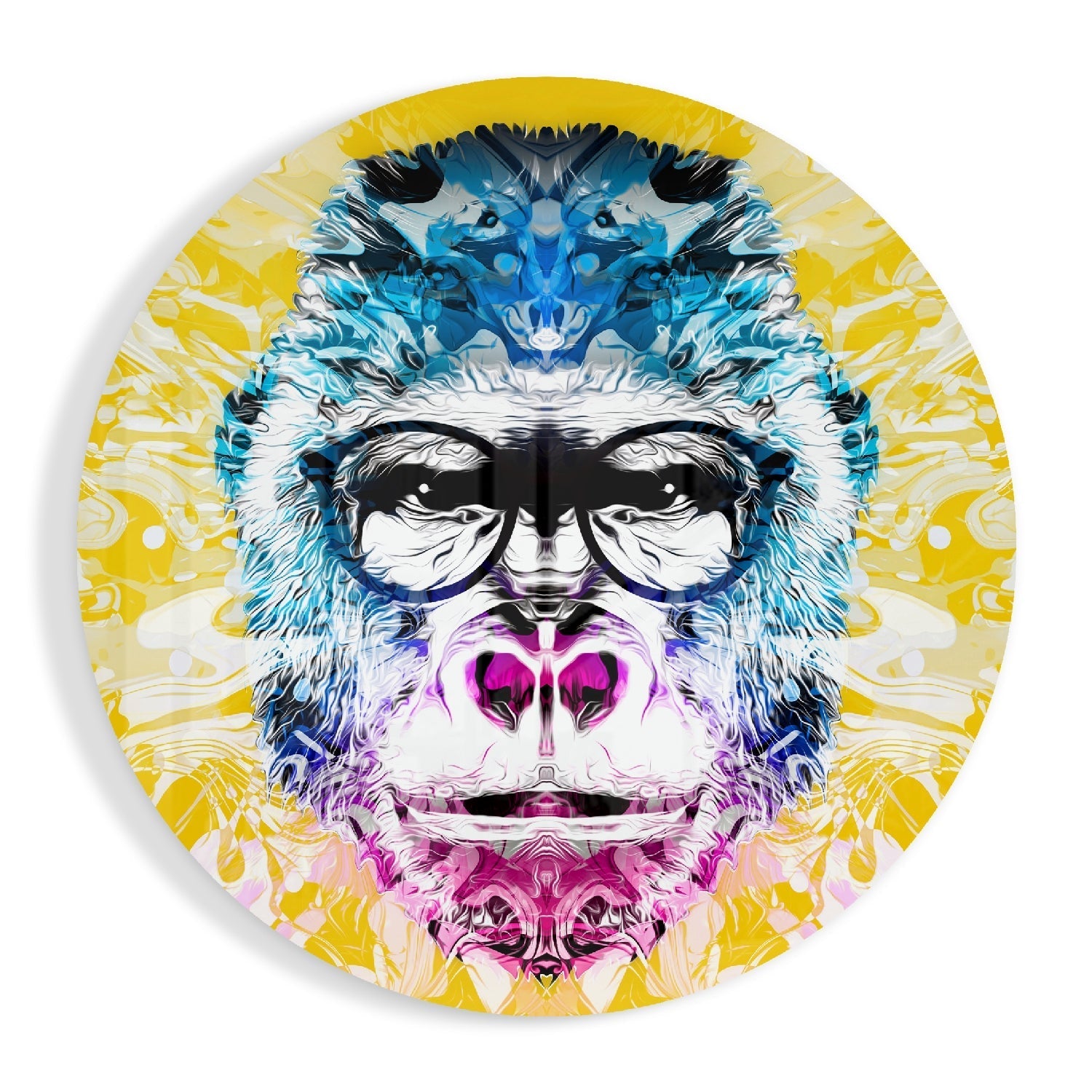 Philosopher Gorilla Glass Wall Art