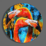 Flamingo Glass Wall Art