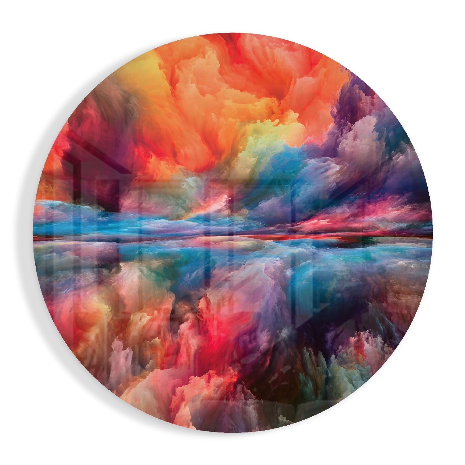 Color Explosion Glass Wall Art