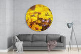 Yellow Flowers Glass Wall Art