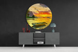 Lonely Kayak Glass Wall Art