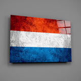 Flag of The Netherlands Glass Wall Art