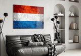 Flag of The Netherlands Glass Wall Art