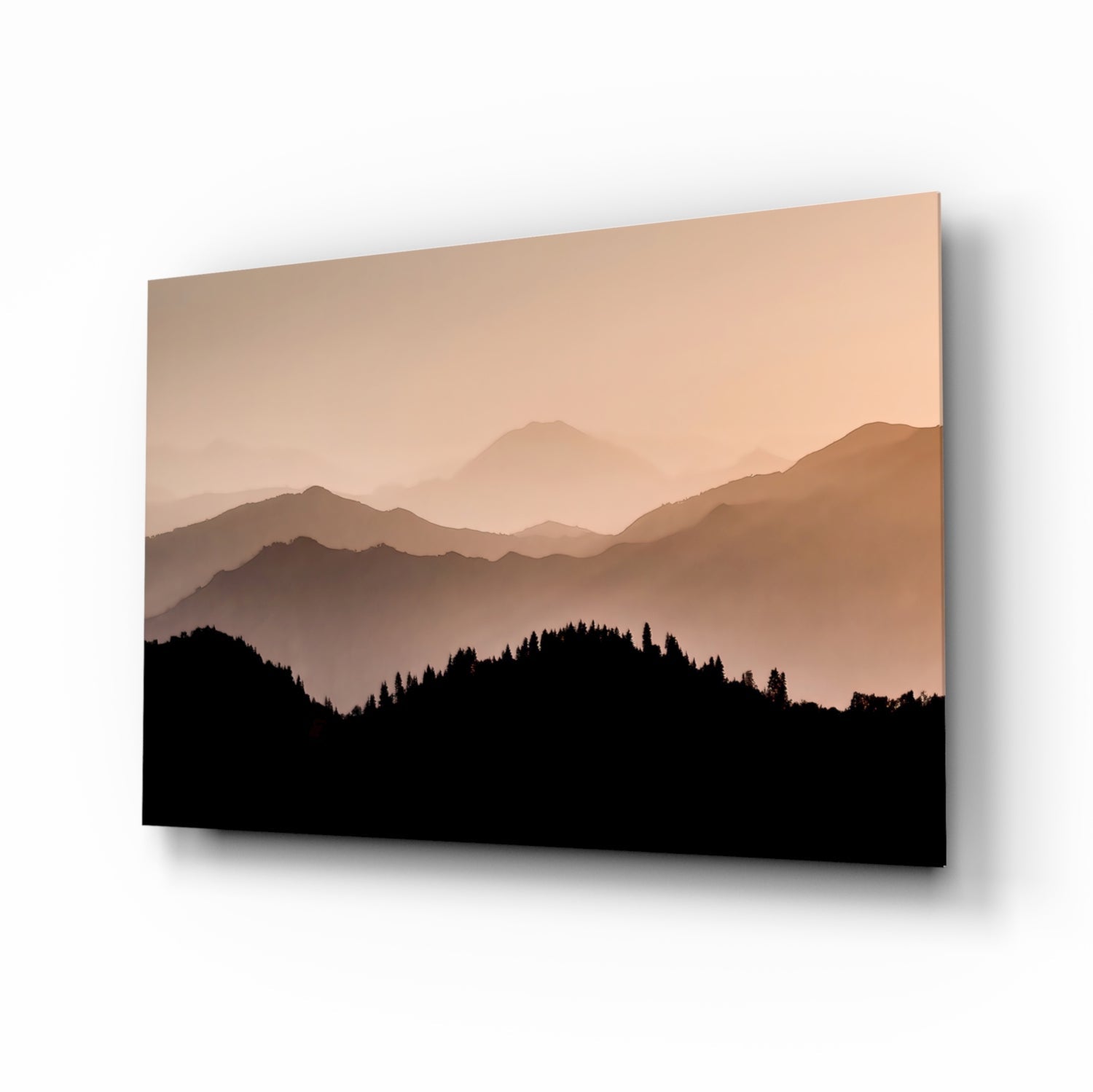 Mountains Glass Wall Art