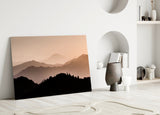 Mountains Glass Wall Art