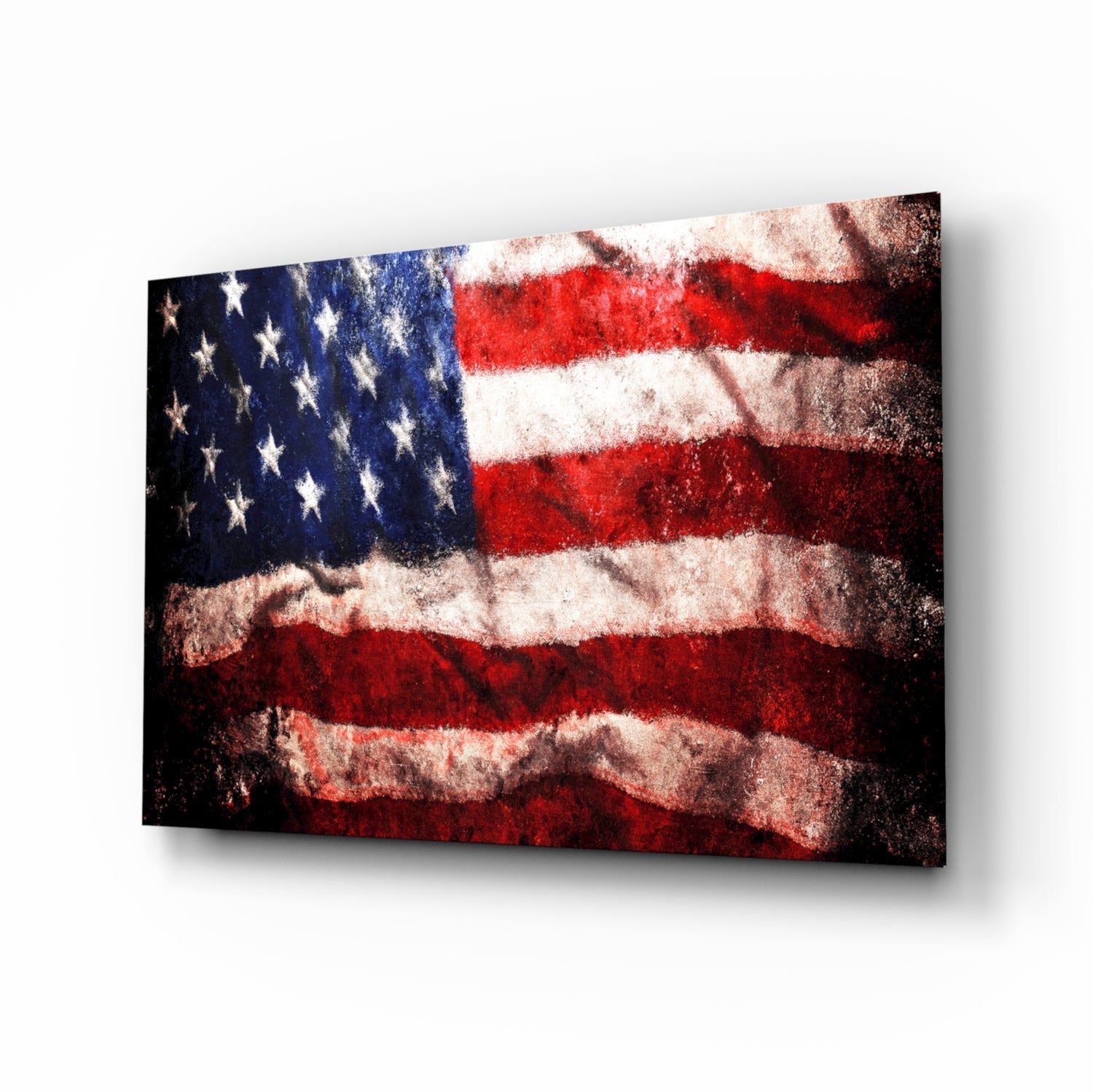 USA Flag Glass Wall Art