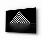 Neon Triangle Glass Wall Art