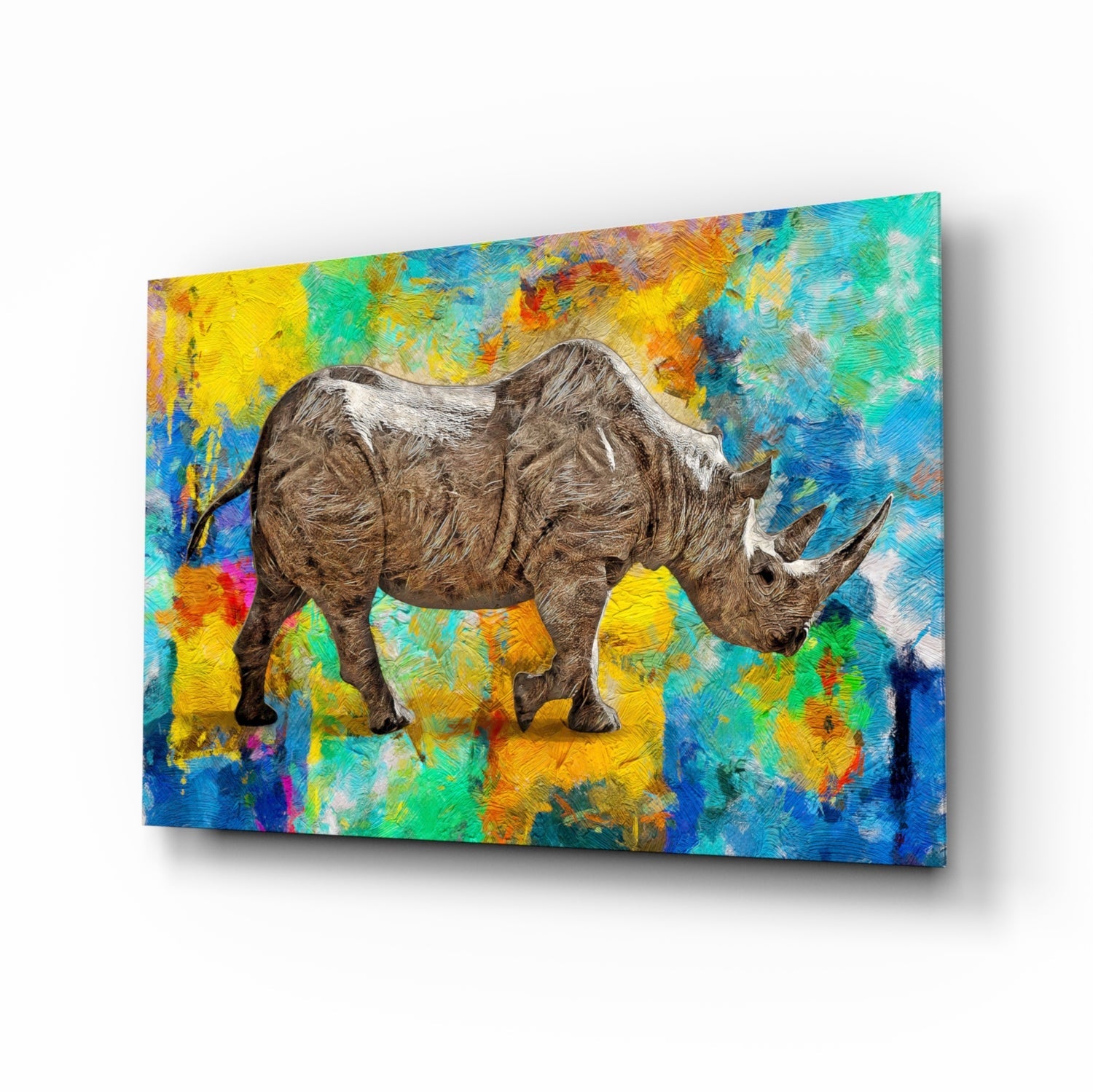 Rhino Glass Wall Art