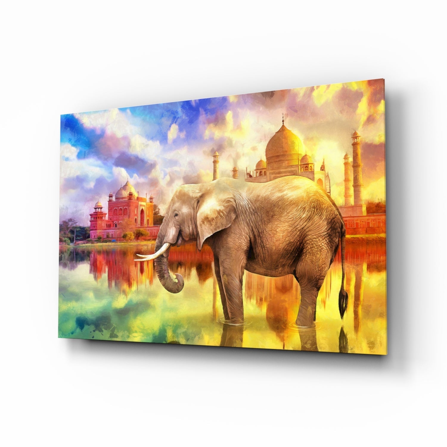 Elephant Glass Wall Art