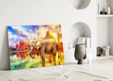 Elephant Glass Wall Art