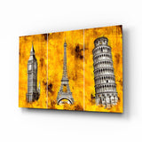 Three Towers Glass Wall Art