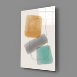 Abstract Shapes Glass Wall Art