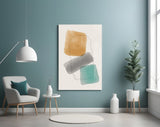 Abstract Shapes Glass Wall Art