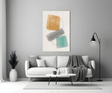 Abstract Shapes Glass Wall Art