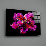 Purple Flower Glass Wall Art