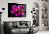 Purple Flower Glass Wall Art