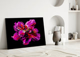 Purple Flower Glass Wall Art