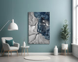 Abstract Depth Glass Wall Art