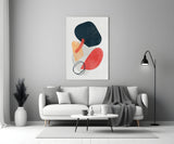 Abstract Shapes Glass Wall Art