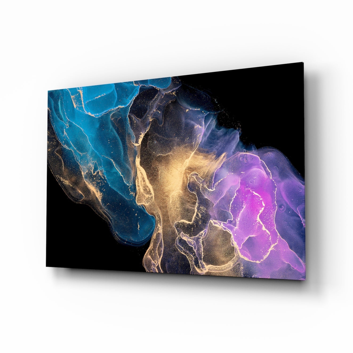 Abstract Depth Glass Wall Art