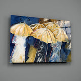 Umbrellas Glass Wall Art