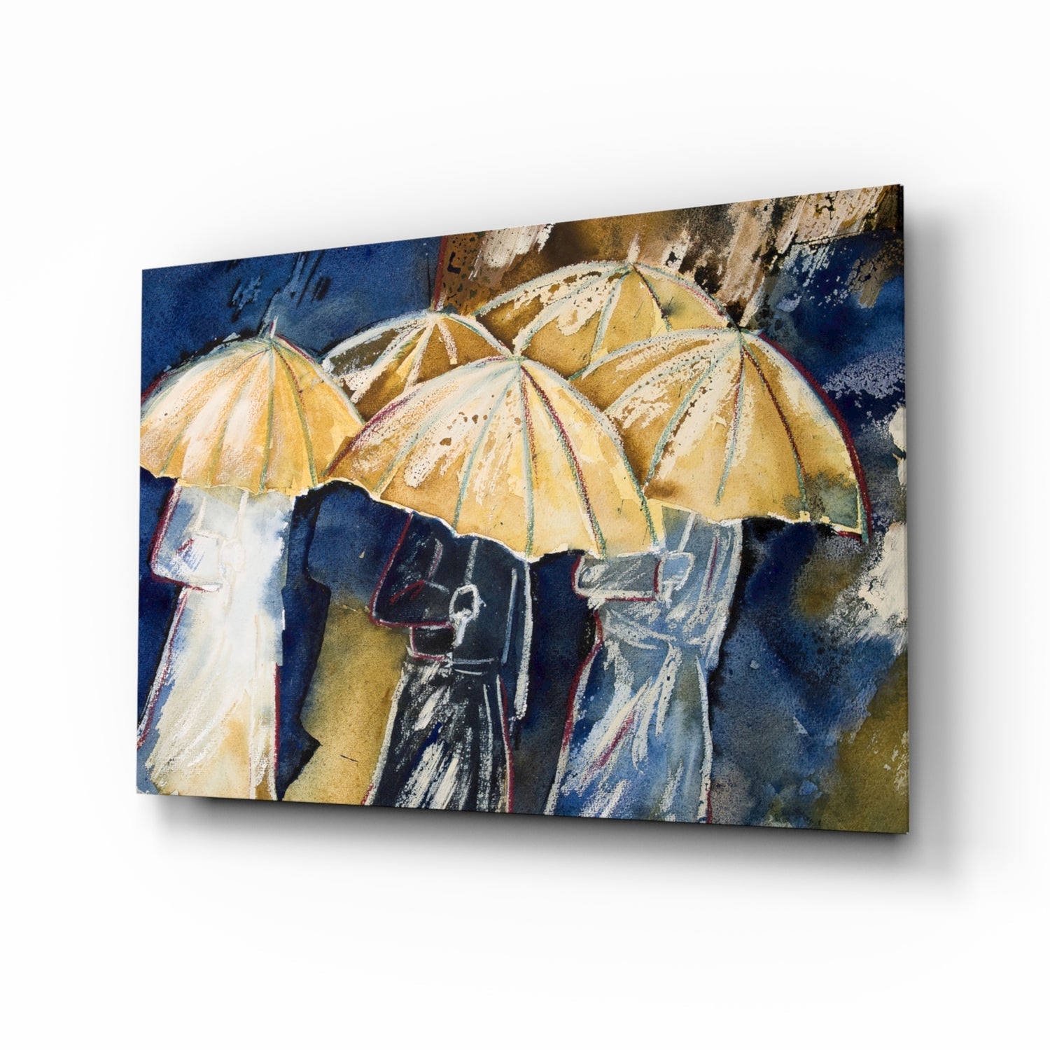 Umbrellas Glass Wall Art