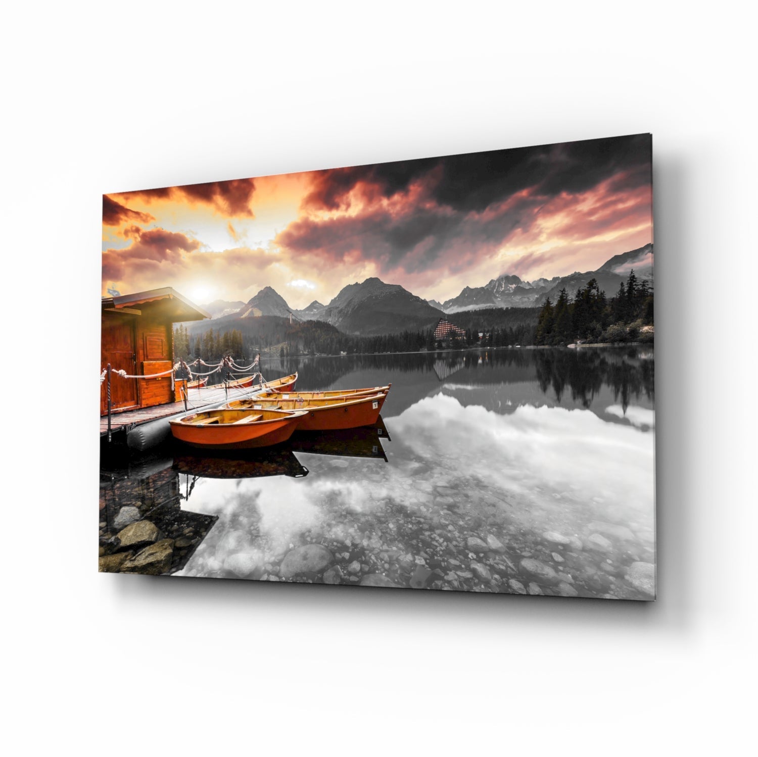 Sunrise Glass Wall Art