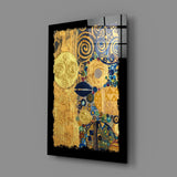 Gold Abstract Glass Wall Art