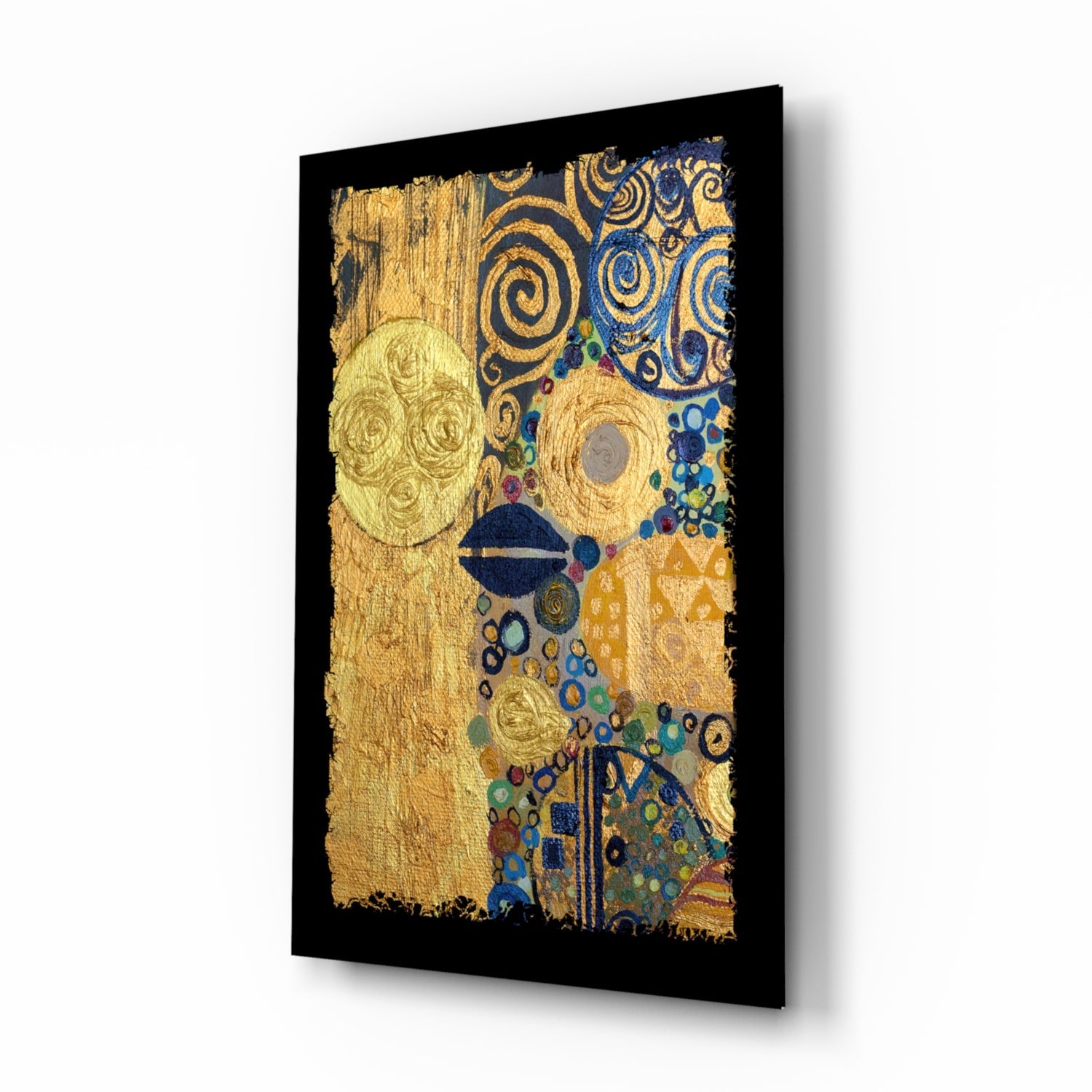 Gold Abstract Glass Wall Art