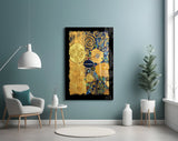 Gold Abstract Glass Wall Art